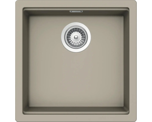 Flächenbündige Spüle SCHOCK Kiruna N-100 FB 445 x 445 mm twilight KIRN100FBTWI Spülbecken mit Siebkorb