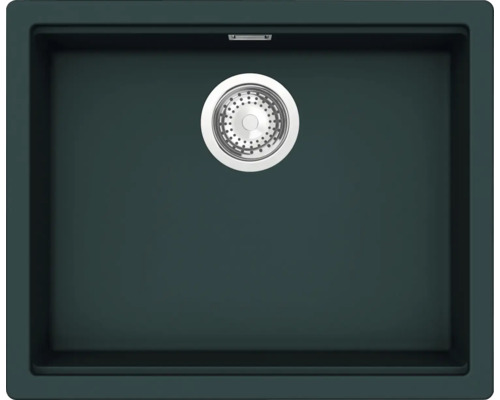 Spüle SCHOCK Kiruna N-100L-A 556 x 456 mm ivy KIRN100LAIVY Spüle aus Verbundwerkstoff mit Siebkorbventil