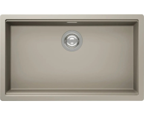 Flächenbündige Spüle SCHOCK Kiruna N-100XL FB 745 x 445 mm twilight KIRN100XLFBTWI Spülbecken aus Verbundwerkstoff mit Ablaufsieb