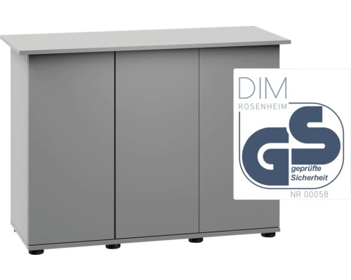 Meuble bas gris avec trois portes et sigle GS DIM Rosenheim pour sécurité contrôlée