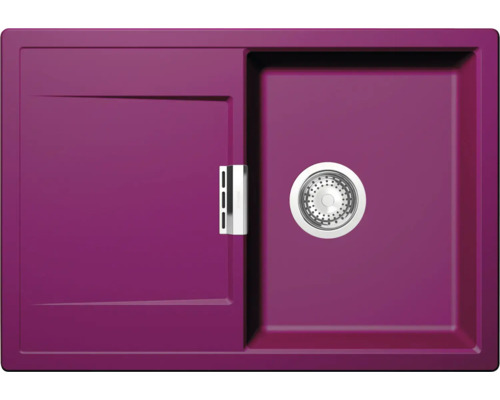 Spüle SCHOCK Mono D-100S A 740 x 510 mm berry MOND100SABRY Spüle mit Abtropffläche