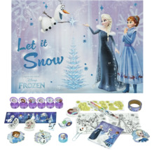 Calendrier de l''Avent Disney La Reine des neiges avec motifs Elsa et Anna, tampons, autocollants, coloriages et articles de bureau
