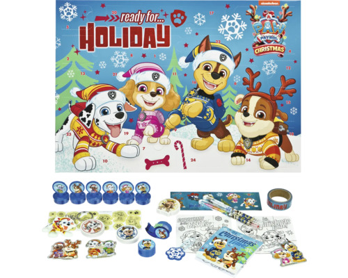 Calendrier de l''Avent Pat'' Patrouille avec jouets et articles de papeterie