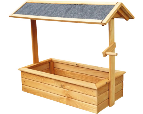 Holzsandkasten mit Dach