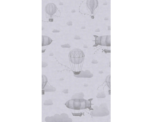Tapete mit Heißluftballons und Luftschiffen Muster