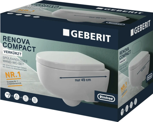 Geberit Renova Compact Pack WC suspendu sans bride