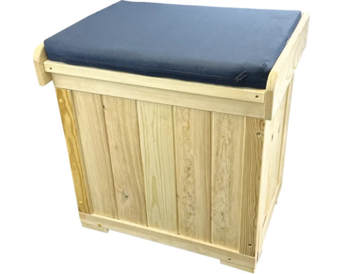 Holzhocker mit Polsterauflage