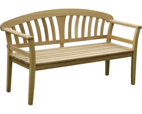 Gartenbank aus Holz mit Armlehnen