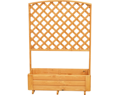 Pflanzkasten mit Rankgitter aus Holz