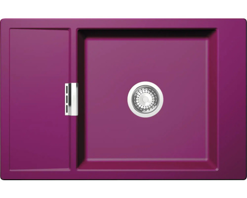 Unterbauspüle SCHOCK Mono D-100XS U 780 x 510 mm berry MOND100XSUBRY Spüle mit Abtropffläche und Siebkorbventil