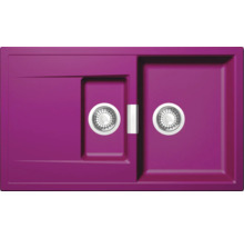 Spüle mit zwei Becken und Abtropffläche