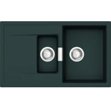 Küchenspüle mit Abtropffläche und zwei Becken