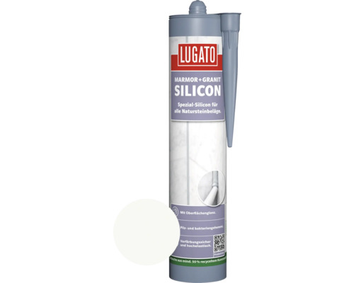 Silicone spécial marbre + granite Lugato blanc 310 ml Silicone spécial marbre + granite Lugato blanc 310 ml