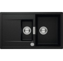 Spüle mit zwei Becken und Abtropffläche