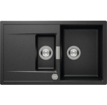 Spüle aus Granit mit zwei Becken und Abtropffläche