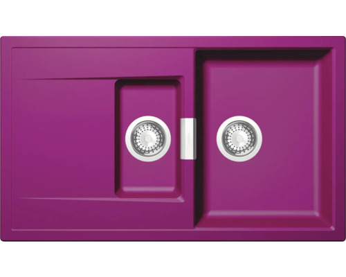 Unterbauspüle SCHOCK Mono D-150 U 860 x 510 mm berry MOND150UBRY Spüle mit zwei Becken