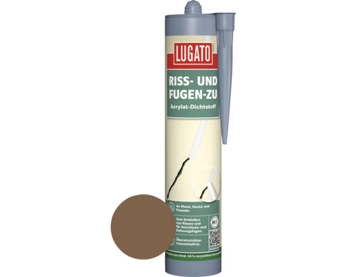 Matériau d'étanchéité acrylique Lugato Fissures et joints bouchés marron 310 ml Matériau d'étanchéité acrylique Lugato Fissures et joints bouchés marron 310 ml