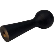 Bouton de meuble noir en bois