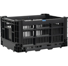 Caisse pliante en plastique noire