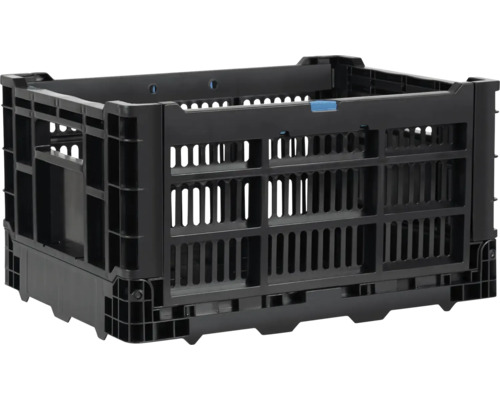 Schwarze Faltbox aus Kunststoff