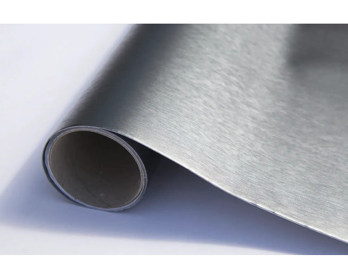 d-c-fix® Klebefolie Metallic Schliff stahlgrau 150x67,5 cm Rolle silberfarbene Möbelfolie