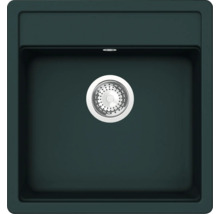 Dunkelgrüne Küchenspüle mit Abfluss