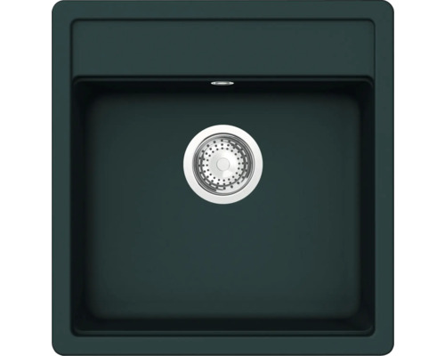 Unterbauspüle SCHOCK Mono N-100S U 490 x 510 mm ivy MONN100SUIVY Dunkelgrüne Küchenspüle mit Abfluss