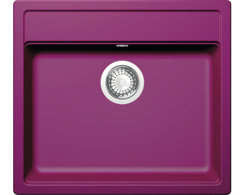 Unterbauspüle SCHOCK Mono N-100 U 570 x 510 mm berry MONN100UBRY Spüle aus Verbundwerkstoff mit Siebkorbventil