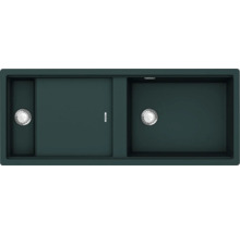 Spüle mit zwei Becken und Abtropffläche