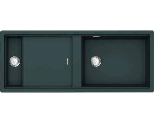 Unterbauspüle SCHOCK Prepstation D-150 U 1140 x 460 mm ivy PRPD150UIVY Dunkelgraue Spüle mit zwei Becken und Abtropffläche
