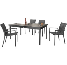Ensemble table de jardin avec quatre chaises