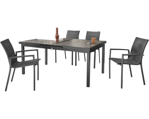 Gartentischset mit vier Stühlen