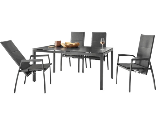 Table de jardin avec quatre chaises pour l''extérieur