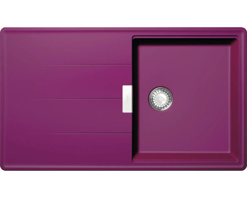 Spüle SCHOCK Tia D-100 A 860 x 500 mm berry TIAD100ABRY Spüle mit Abtropffläche