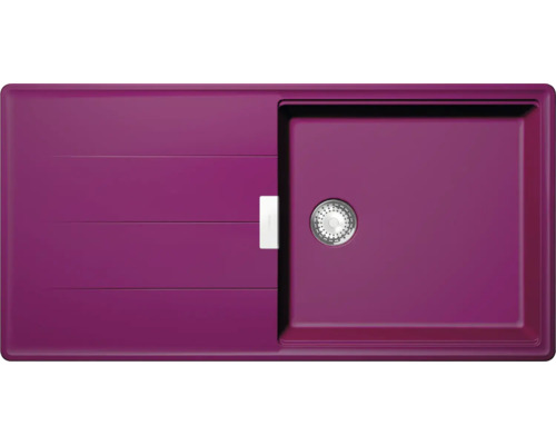 Spüle SCHOCK Tia D-100L A 1000 x 500 mm berry TIAD100LABRY Spüle mit Abtropffläche