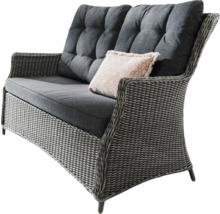 Zweisitzer Gartensofa aus Polyrattan mit Kissen