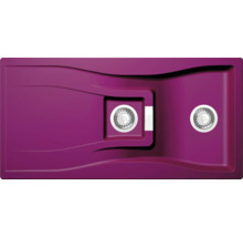 Spüle mit zwei Becken und Abfluss