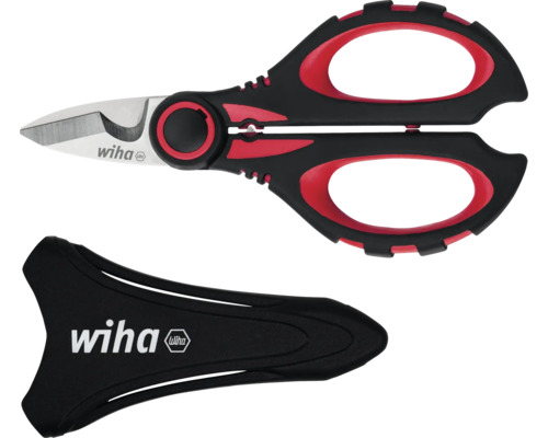 Ciseaux d''électricien Wiha avec étui de protection