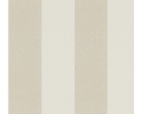 Papier peint intissé 9483-42 Pure Elegance maison de campagne blocs de rayures beige Papier peint à rayures
