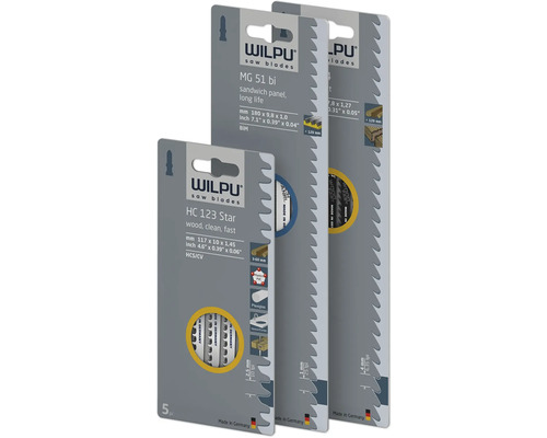 Wilpu Säbelsägeblätter Set für Holz und Metall