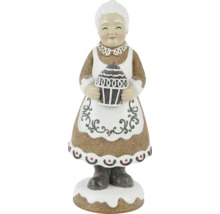 Dekofigur Oma mit Kuchen für die Weihnachtsdekoration