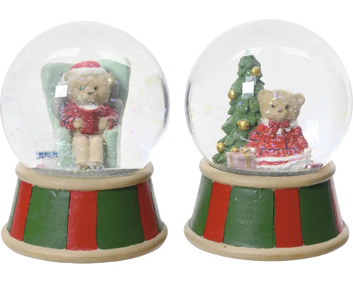 Deux boules à neige avec motif de Noël