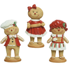 Drei Lebkuchenfiguren als Weihnachtsdekoration