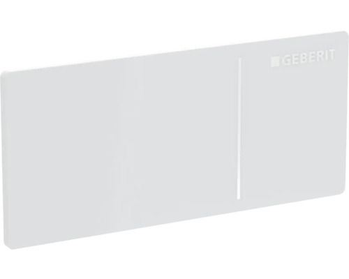 Plaque de commande GEBERIT pour déclenchement à distance type 70 verre blanc brillant 242.957.SI.1