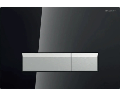 GEBERIT Betätigungsplatte Sigma40 Glas Platte schwarz glänzend / Taster aluminium gebürstet 242.601.SJ.1 GEBERIT Betätigungsplatte Sigma40 Glas Platte schwarz glänzend / Taster aluminium gebürstet 242.601.SJ.1