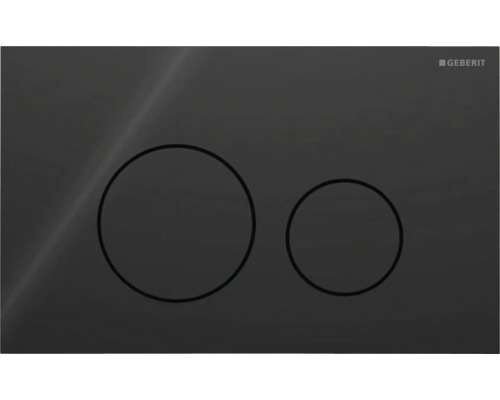 Plaque de commande GEBERIT Sigma40 verre noir brillant 115.628.SJ.1