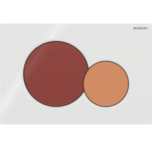 Plaque de commande GEBERIT Sigma01 plaque blanc brillant / bouton rouge carmin orange brillant 115.770.FY.5