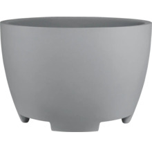 Grauer Pflanztopf mit drei Füßen