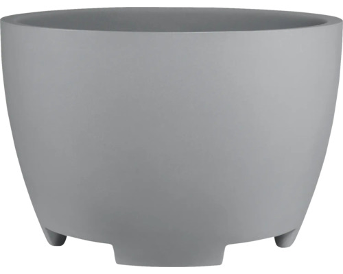 Pflanztopf geli Megalos Kunststoff Ø 80 cm H 53 cm hellgrau Grauer Pflanztopf mit drei Füßen