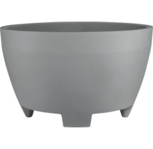 Pot de fleurs gris avec pieds